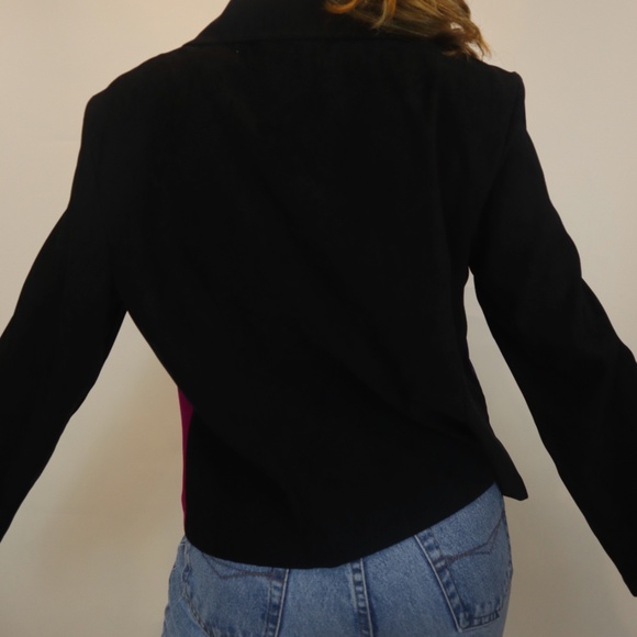 80’s Velour Pink Purple and a Black Collared ZipUp - Picture 4 of 4